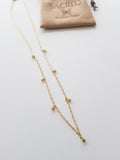 CRYSTAL BEADED GOLD NECKLACE