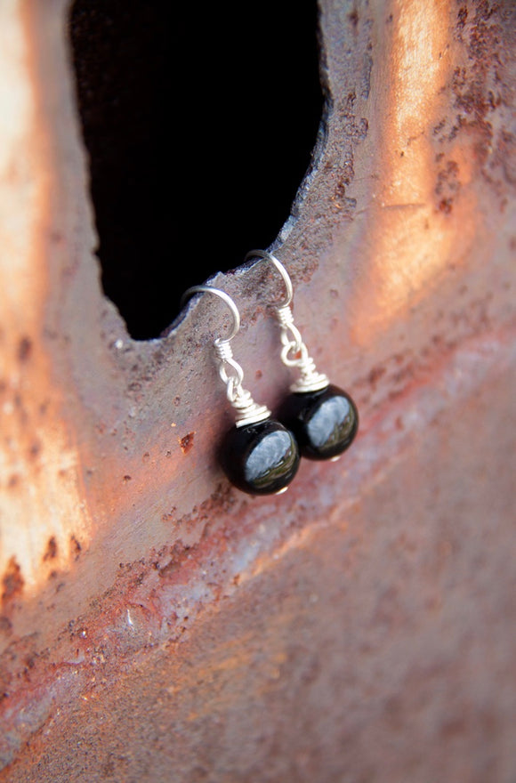 Jewelry Sale! Sterling Silver Onyx Earrings
