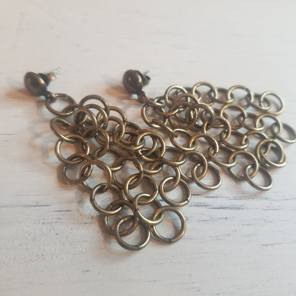 BRASS CHAIN EARRINGS
