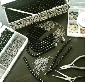 Behind the Scenes: Black Czech Glass Necklace