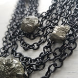 MULIT LAYERED PYRITE NECKLACE