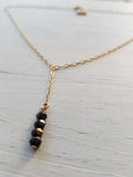 Beaded Gold Y-Necklace (Multiple Color Options)