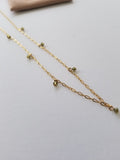 CRYSTAL BEADED GOLD NECKLACE