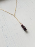 Beaded Gold Y-Necklace (Multiple Color Options)