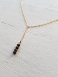 Beaded Gold Y-Necklace (Multiple Color Options)